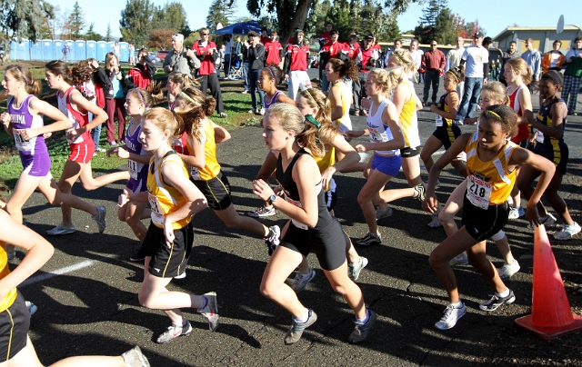 NCS XC D3 Girls-008.JPG - 2009 North Coast Section Cross Country Championships, Hayward High School, Hayward, California